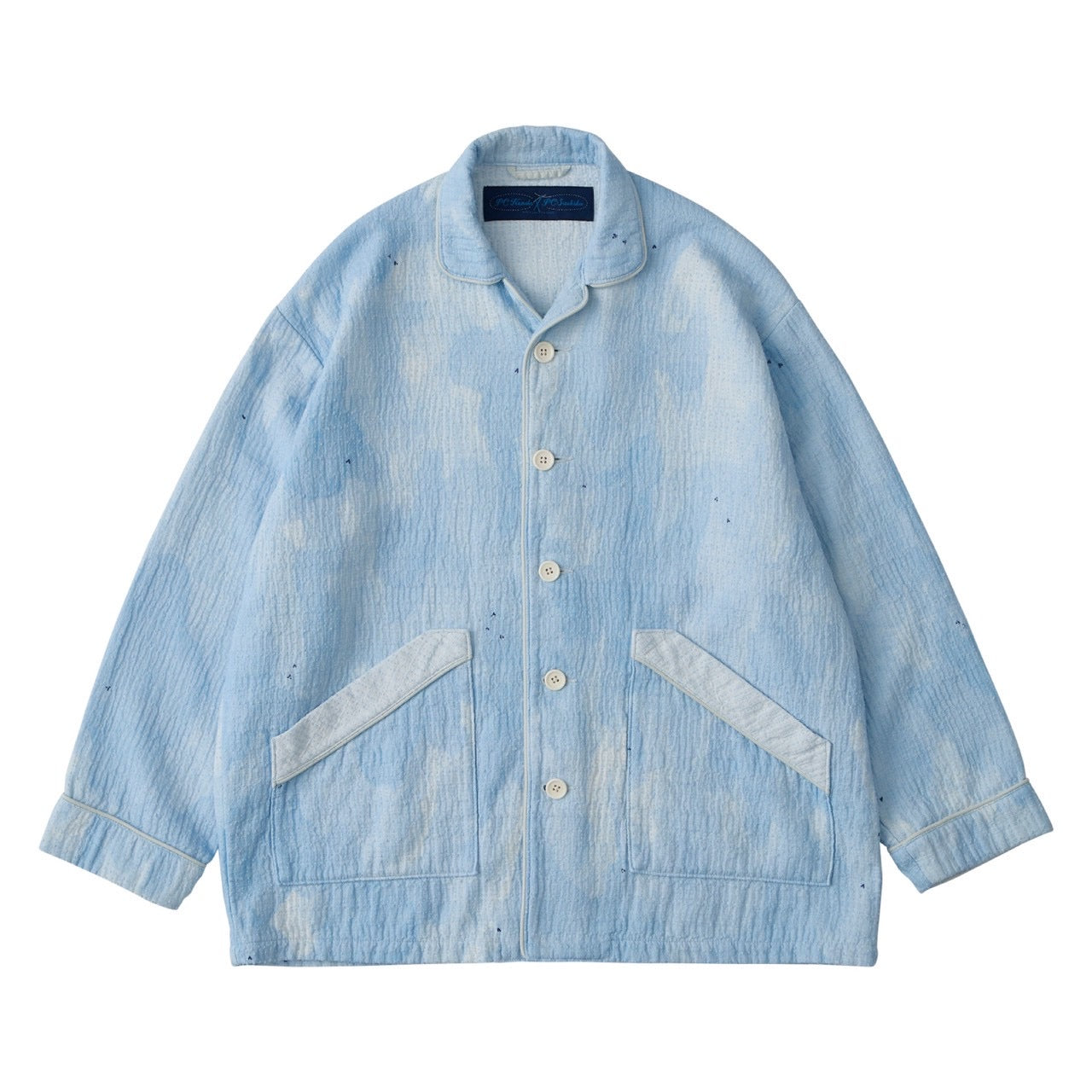 PAINTED SASHIKO WATERCOLOR PAJAMA CARDIGAN