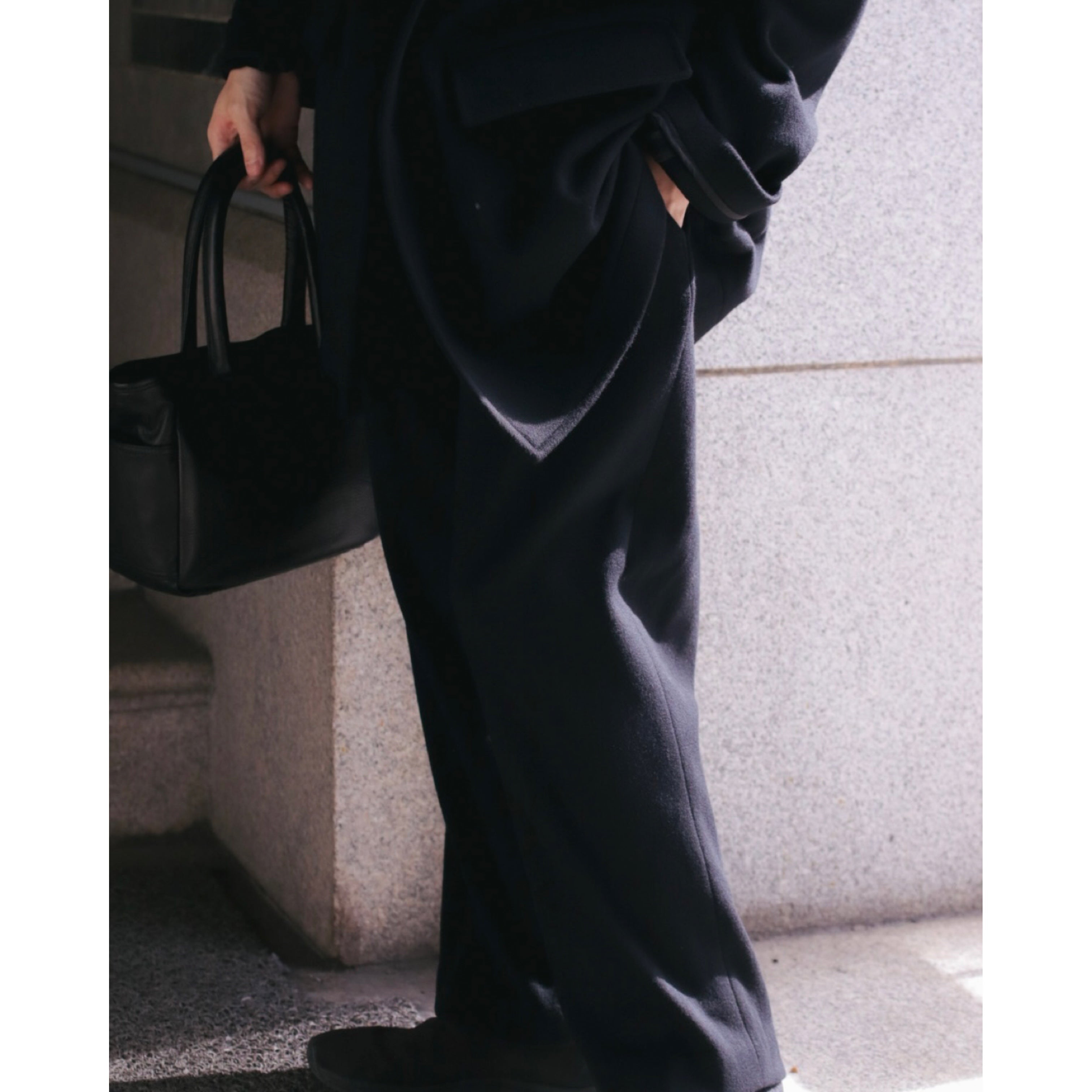 Porter Classic COCOON PANTS チノパン ブラック S PORTER CLASSIC ポータークラシック チノパン ワイドパンツ