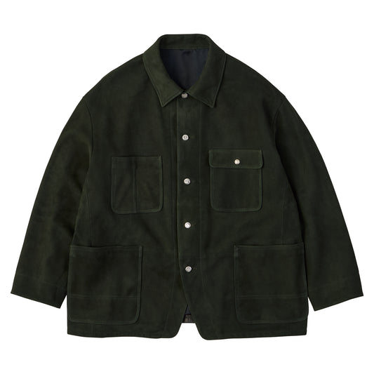 LEATHER SUEDE COVERALLS  W / SILVER BUTTONS (ENTREFINO)