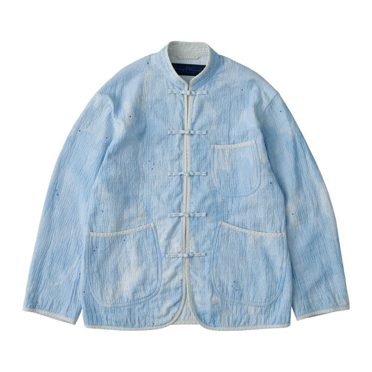 PAINTED SASHIKO WATERCOLOR CHINESE JACKET