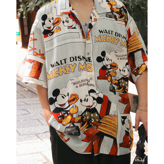 DISNEY VINTAGE POSTER PC ALOHA COLLECTION ALOHA SHIRT MICKEY & MINNIE