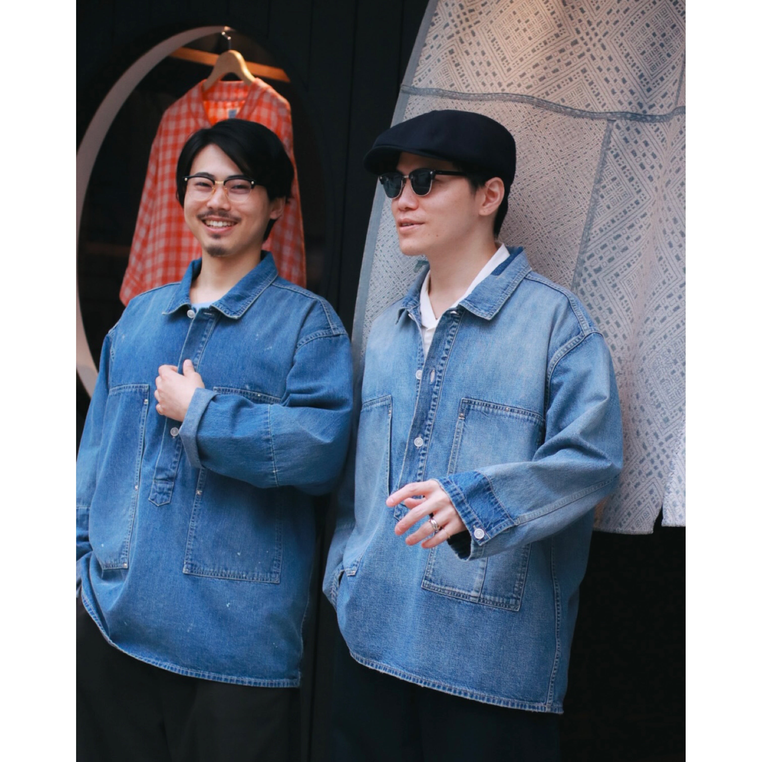 BED&BREAKFAST ルミさん着デニムシャツ BREAKFAST DENIM PRISONER SHIRTS W / LOVE & PEACE SILVER CUSTOM