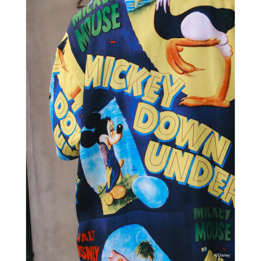 DISNEY VINTAGE POSTER PC ALOHA COLLECTION ALOHA SHIRT MICKEY & BIRD