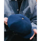 LEATHER SUEDE CASQUETTE  W/SILVER BUTTON (ENTREFINO)