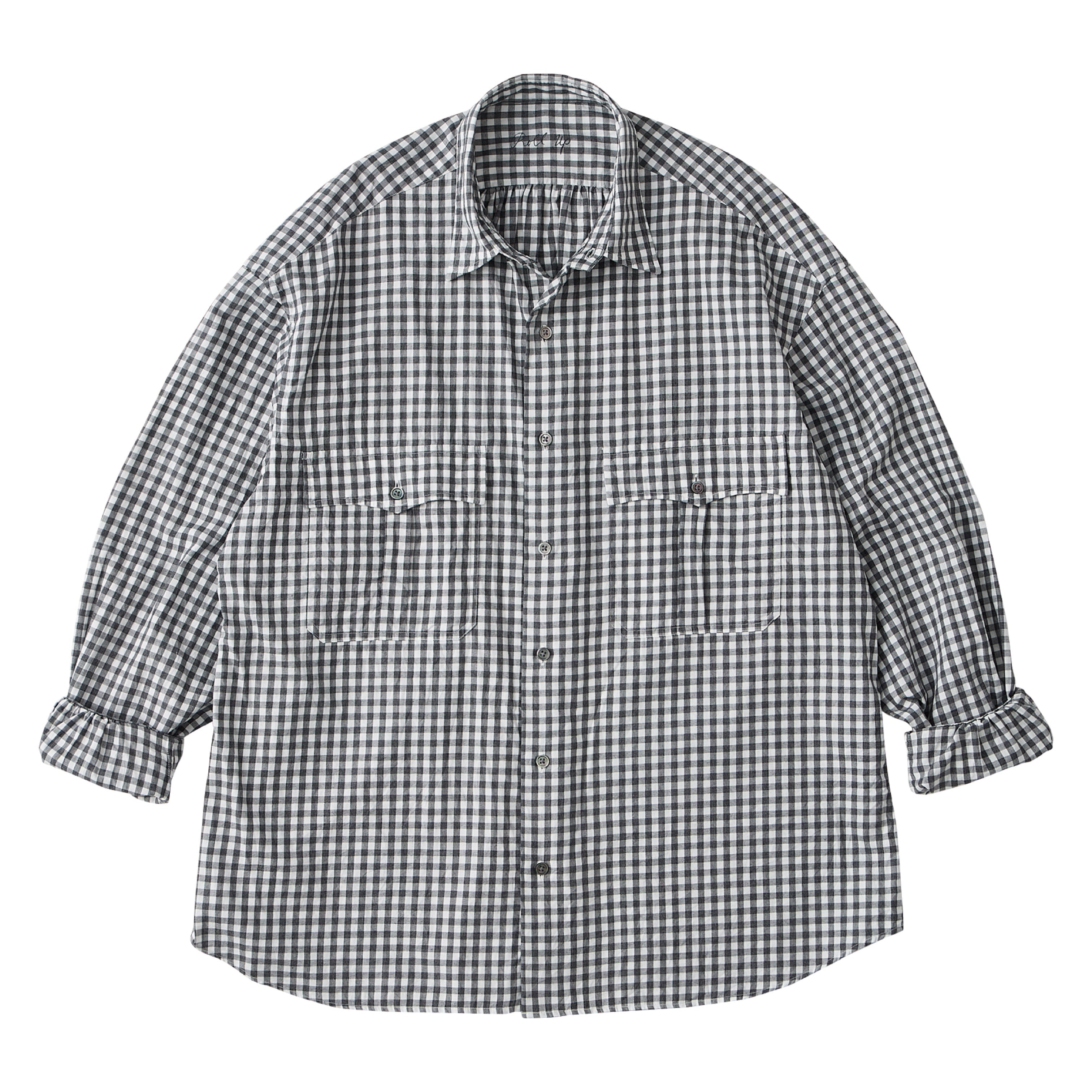 ROLL UP ギンガムチェックシャツ(GIZA 120/2) Ｂ級品 ROLL UP HEATHER GINGHAM CHECK SHIRT (GIZA 120/2) – PORTER CLASSIC