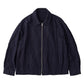 PIN STRIPE LINEN COTTON ZIP UP JACKET W/ LOVE & PEACE SILVER