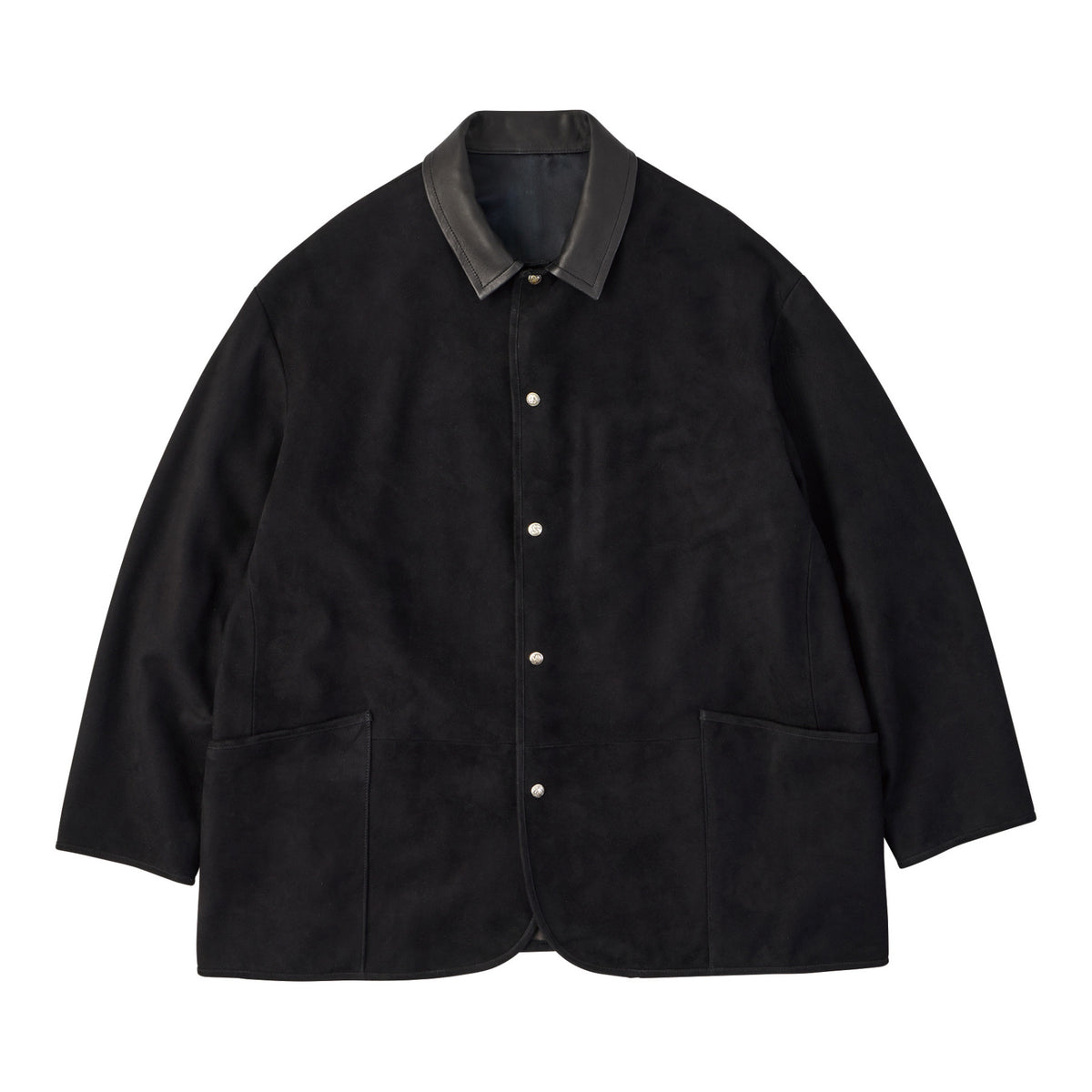 LEATHER SUEDE HORSE RIDING JACKET  W / SILVER BUTTONS (ENTREFINO)