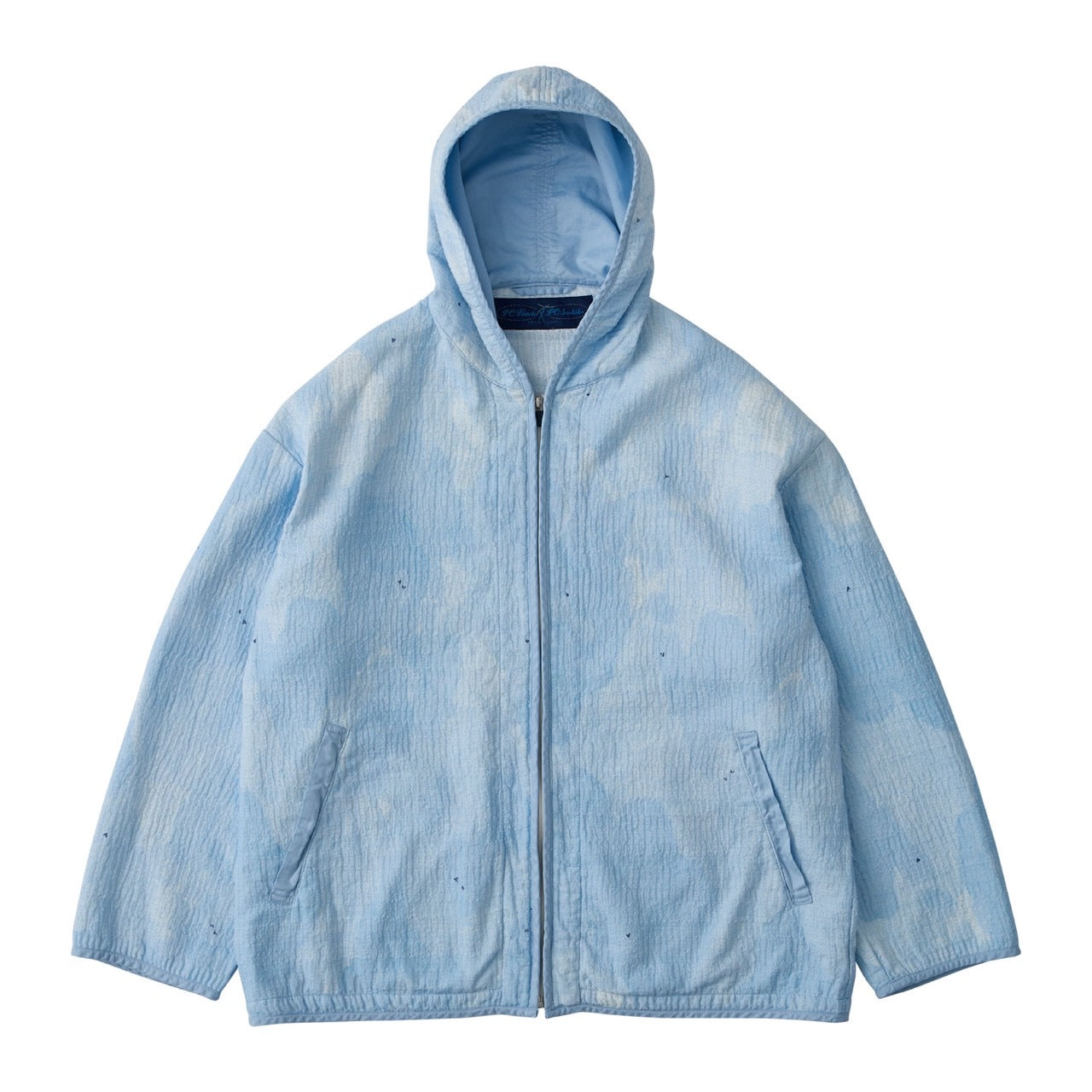 PAINTED SASHIKO WATERCOLOR ZIP UP PARKA