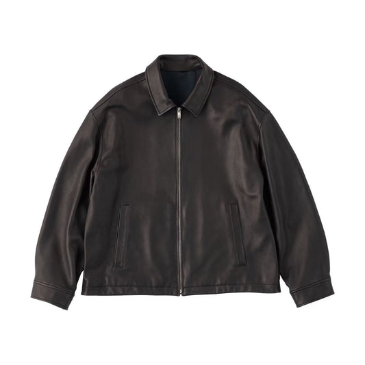 LEATHER ZIP UP JACKET W/LOVE & PEACE SILVER (ENTREFINO)