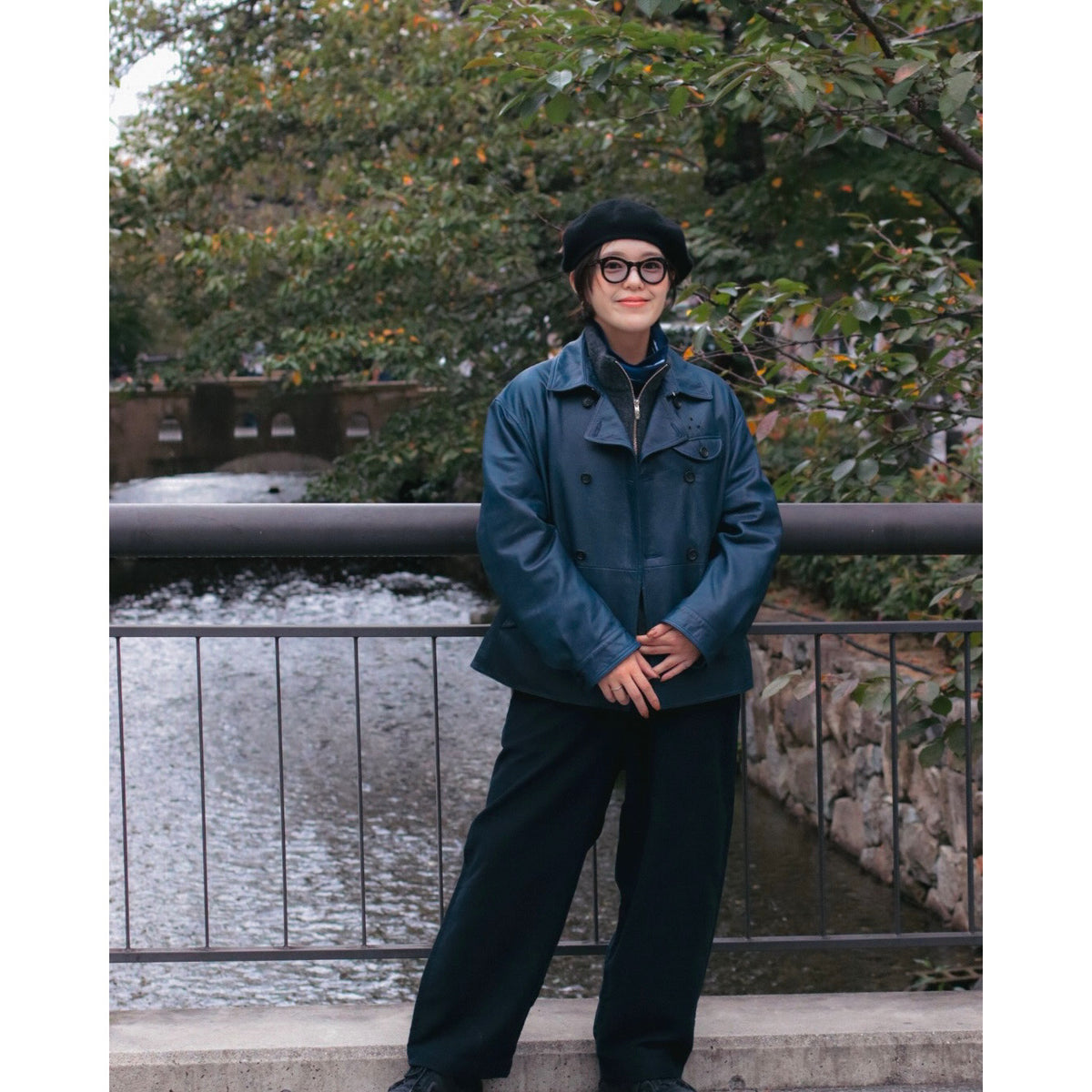 "ISETAN KYOTO EXCLUSIVE" LEATHER DOUBLE JACKET