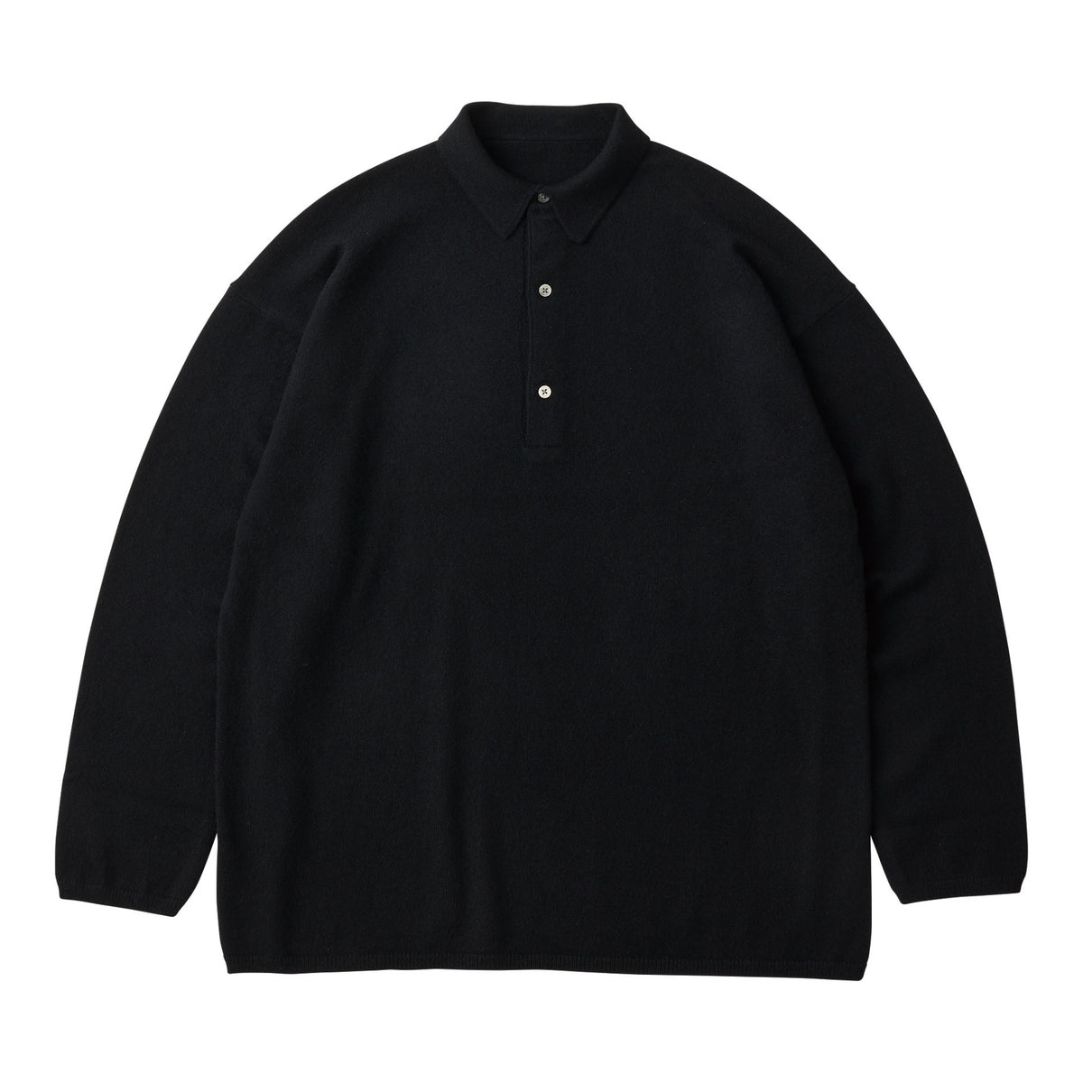 CASHMERE KNIT LONG POLO SHIRT (BABY CASH)