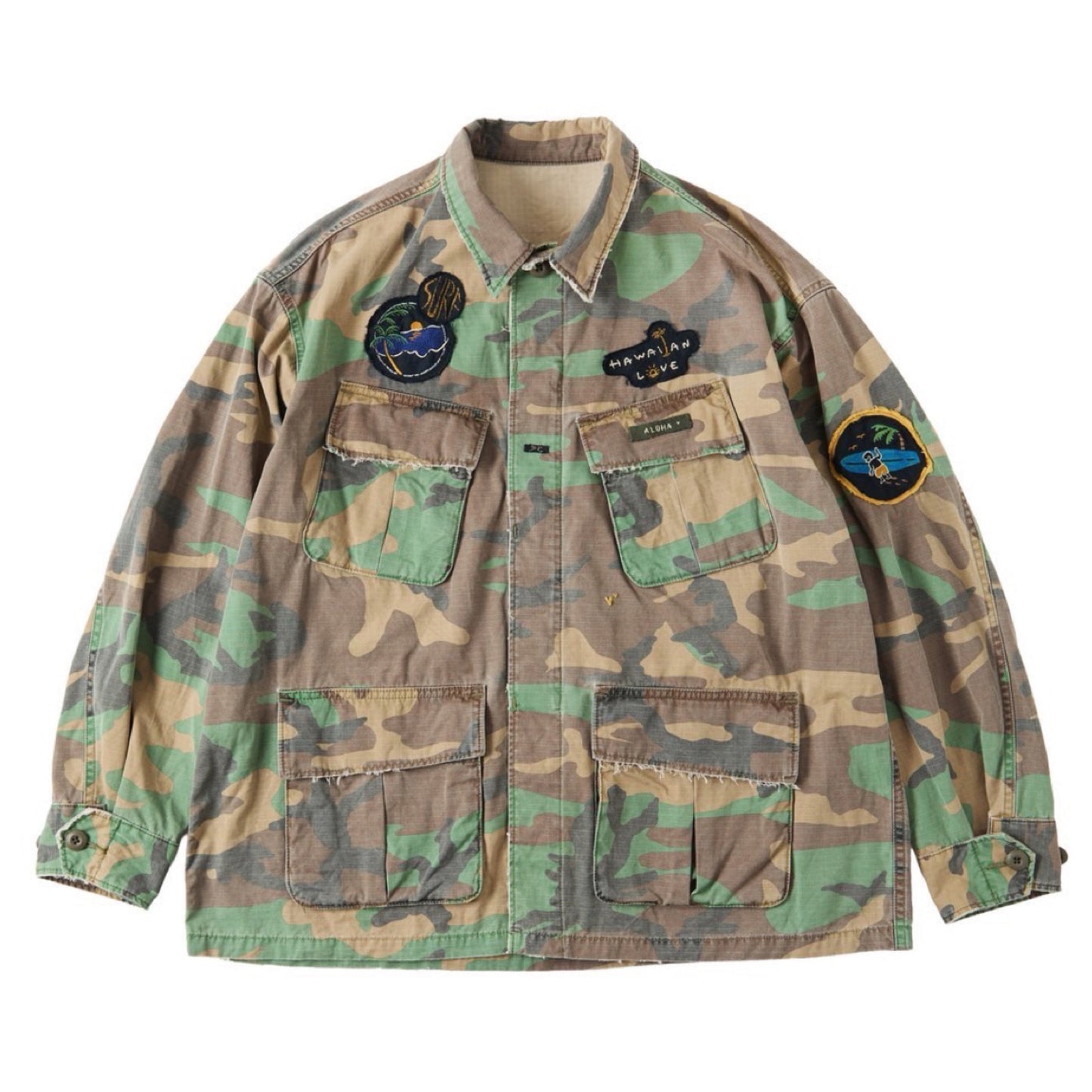"PC EXCLUSIVE" ALOHA CAMOUFLAGE MILITARY JACKET CUSTOM