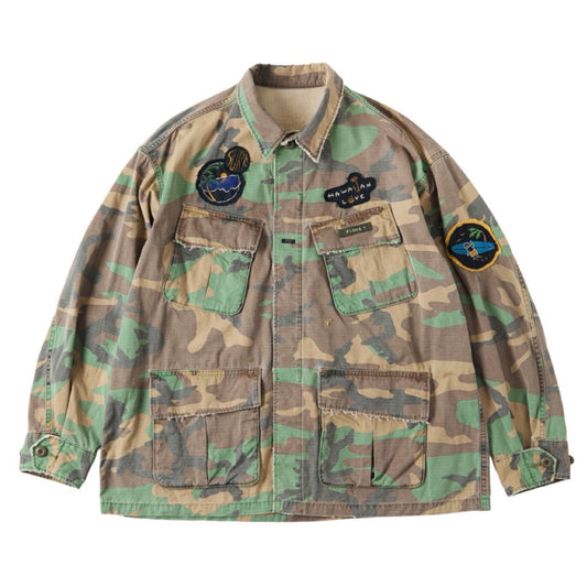 "PC EXCLUSIVE" ALOHA CAMOUFLAGE MILITARY JACKET CUSTOM