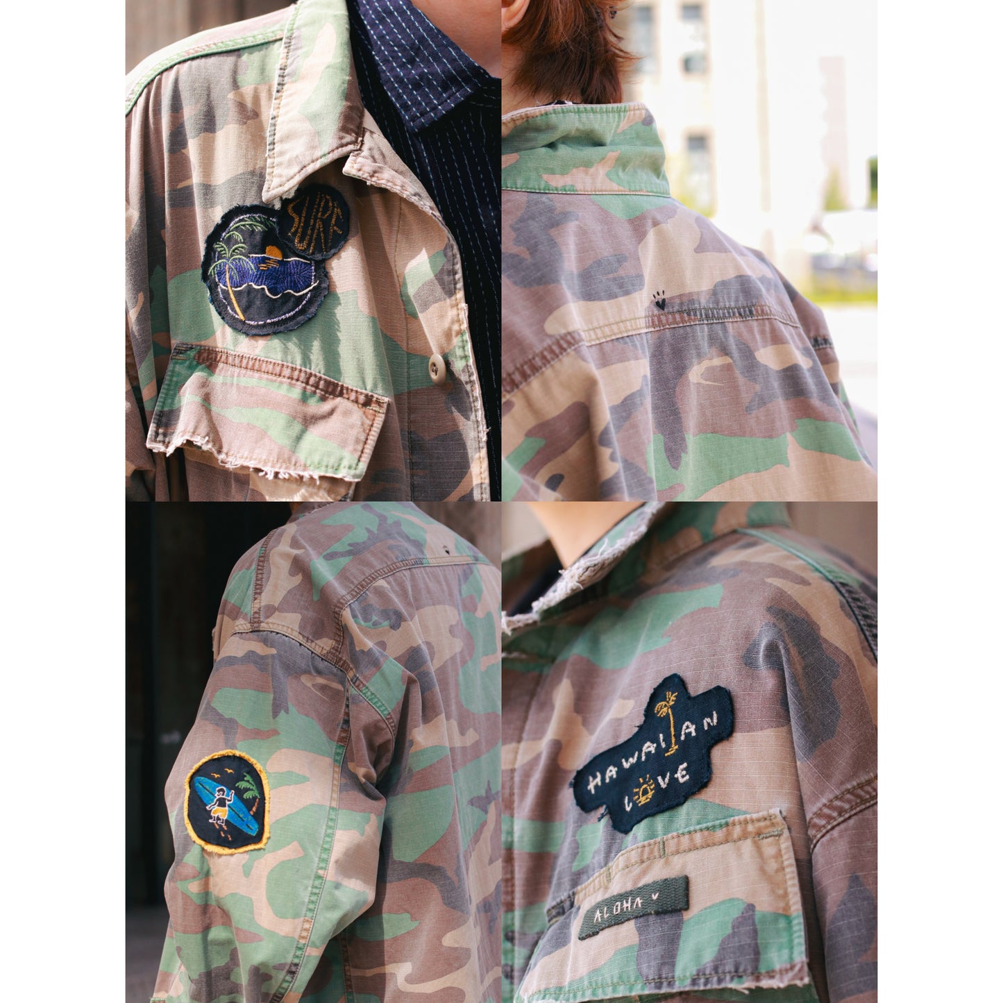 "PC EXCLUSIVE" ALOHA CAMOUFLAGE MILITARY JACKET CUSTOM