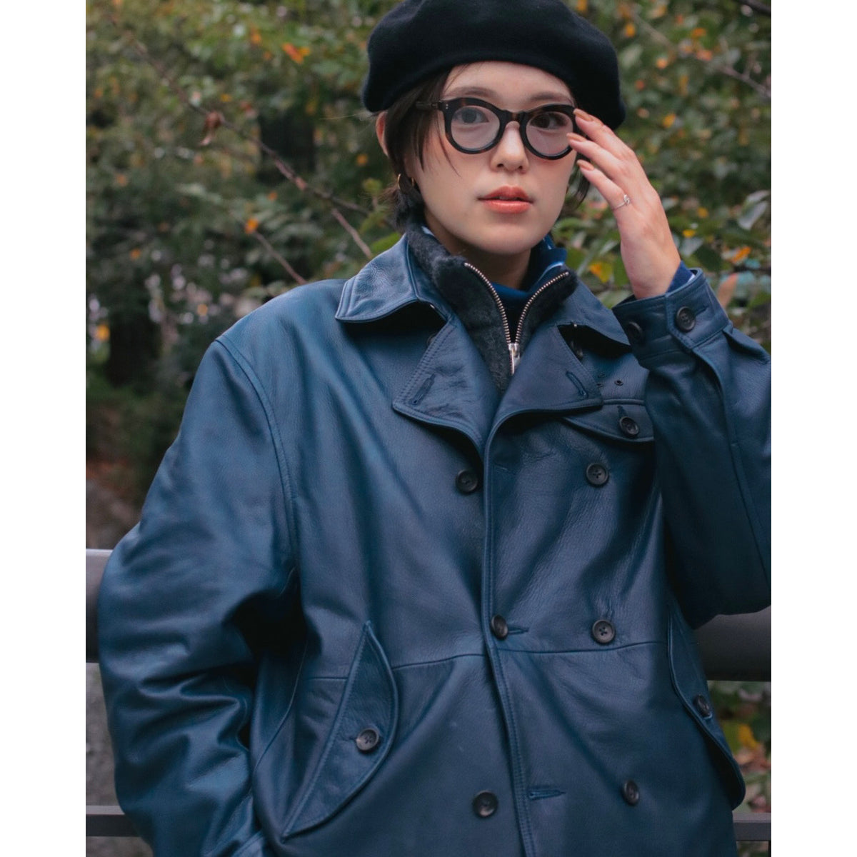 "ISETAN KYOTO EXCLUSIVE" LEATHER DOUBLE JACKET