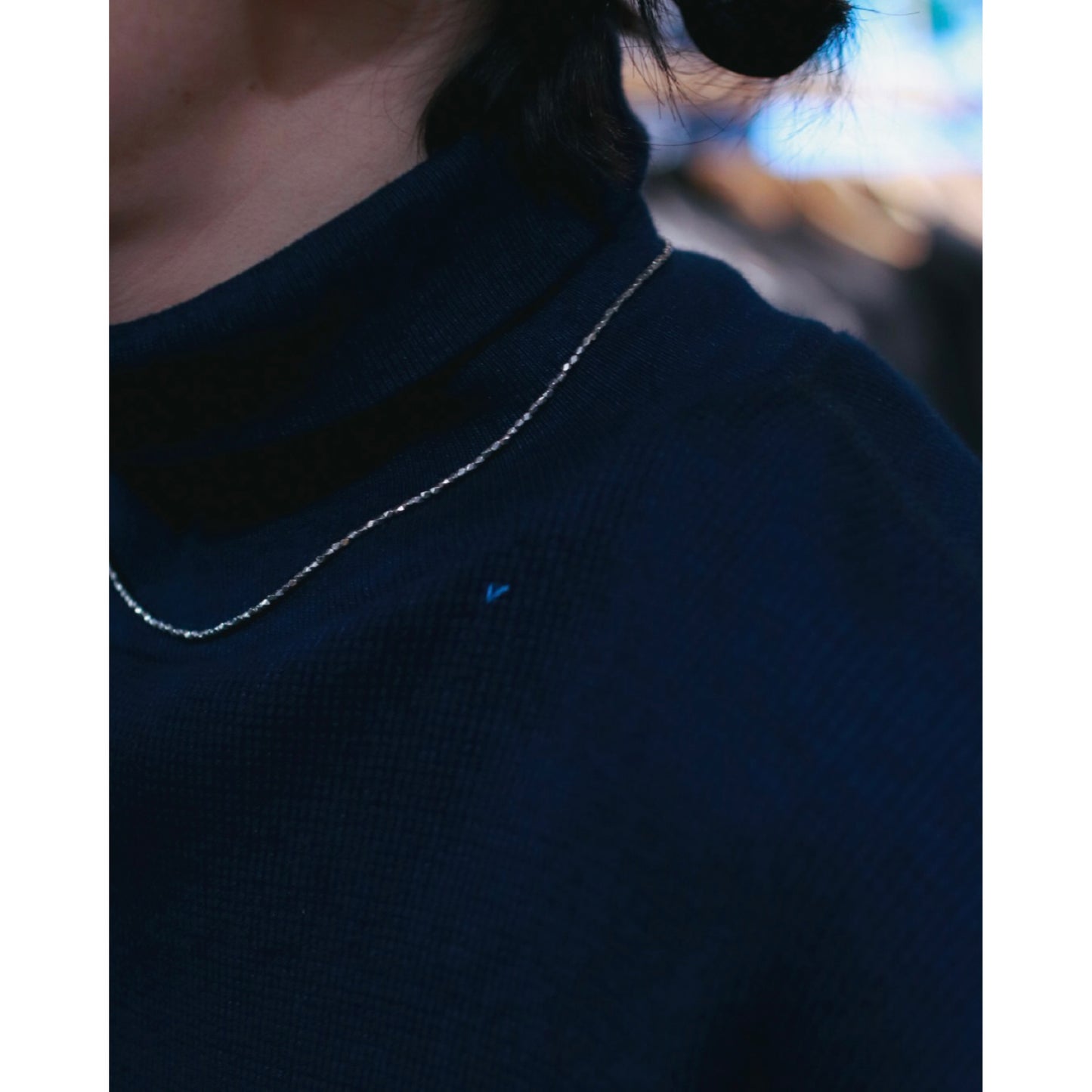 H/W INDIGO THERMAL TURTLENECK -NAVY-