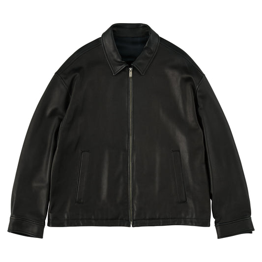 LEATHER ZIP UP JACKET  W / LOVE & PEACE SILVER (ENTREFINO)