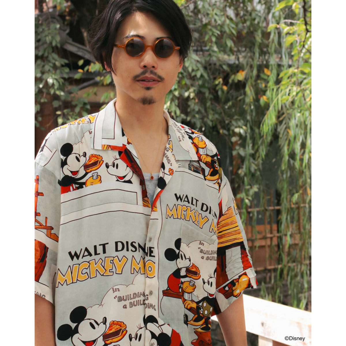 DISNEY VINTAGE POSTER PC ALOHA COLLECTION ALOHA SHIRT MICKEY & MINNIE
