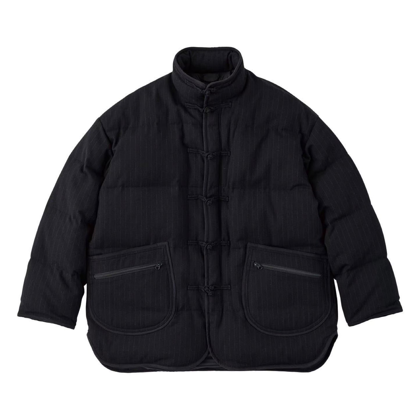 PIN STRIPE CHINESE DOWN JACKET