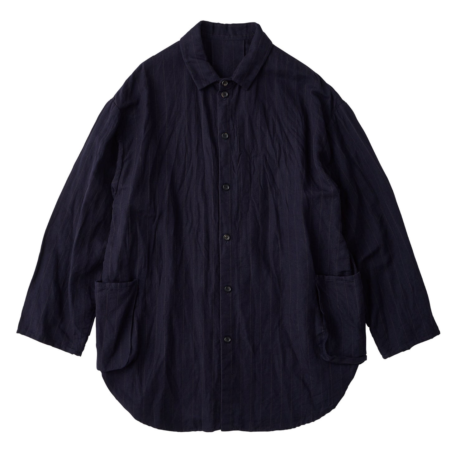 PIN STRIPE LINEN COTTON SHIRT JACKET