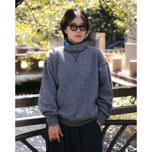 BABY ALPACA / CASHMERE DOUBLE FACE CREWNECK