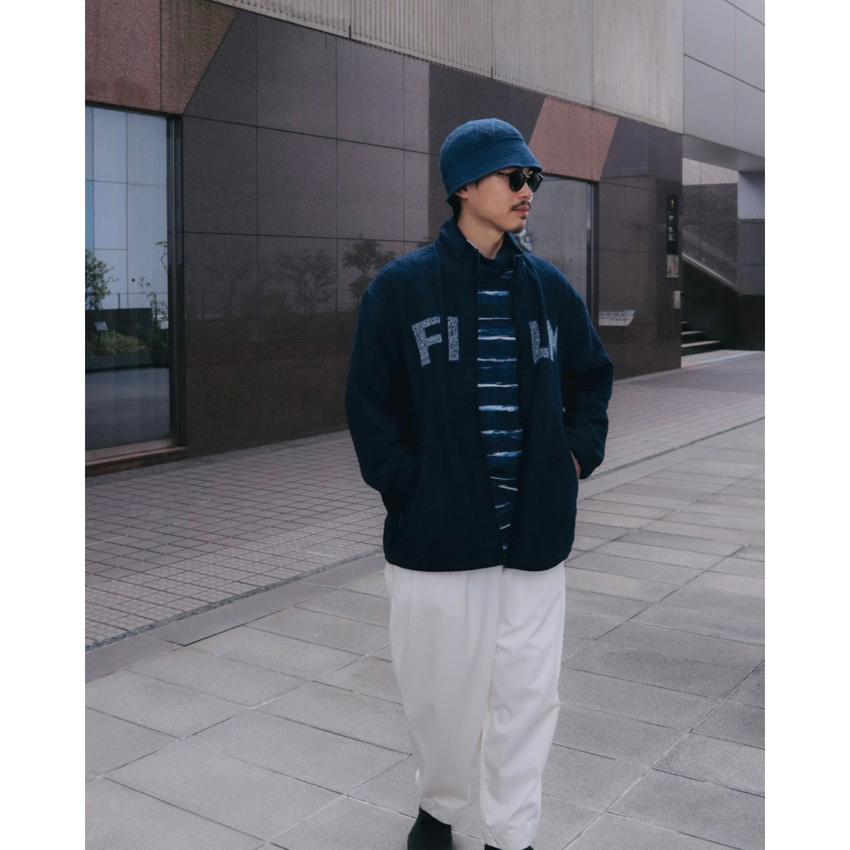 SEA ISLAND SASHIKO ZIP UP JACKET  EMBROIDERY (FILM) (LIMITED)