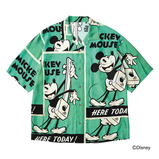 DISNEY VINTAGE POSTER PC ALOHA COLLECTION ALOHA SHIRT MICKEY & GUITAR
