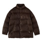 LEATHER DOWN JACKET W / LOVE & PEACE SILVER (ENTREFINO)
