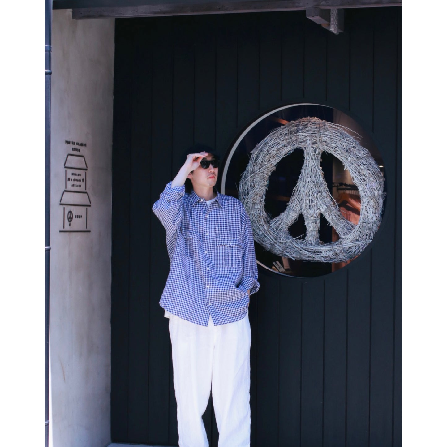 ROLL UP LINEN GINGHAM CHECK SHIRT