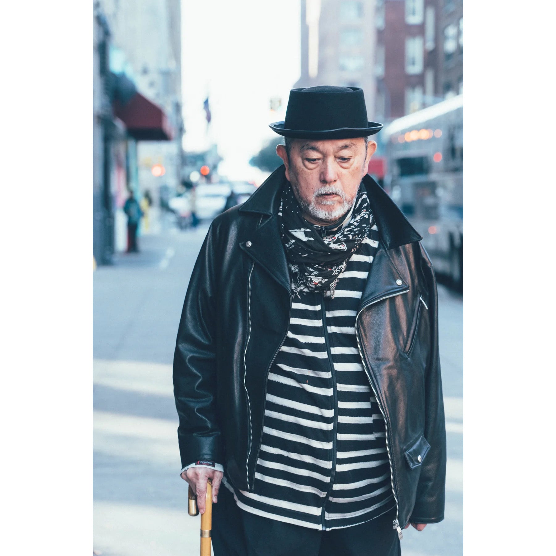 PC RIDERS JACKET W/LOVE&PEACE SILVER -BLACK- – PORTER CLASSIC KYOTO