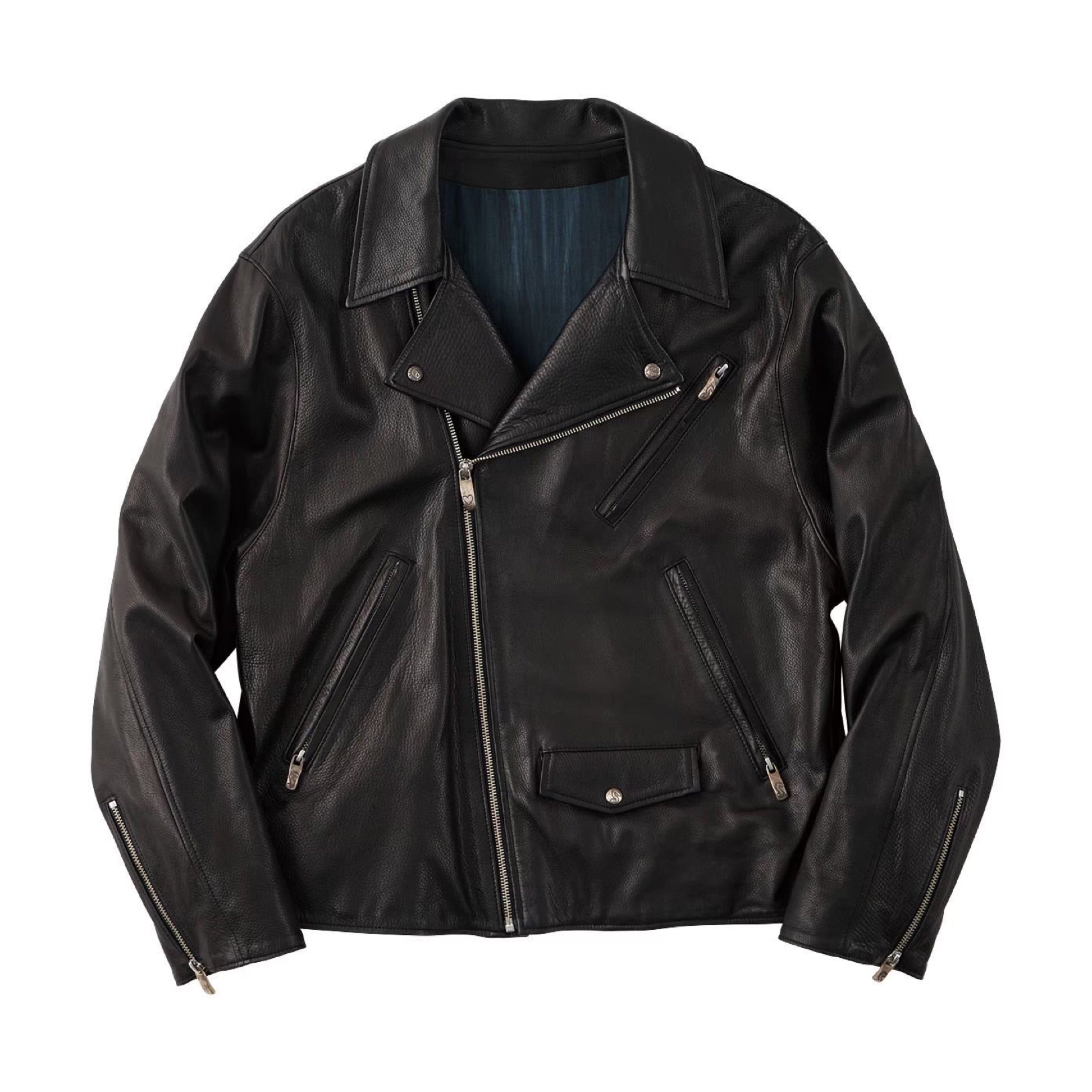 【未使用】23aw PORTER CLASSIC RIDERS JACKET M 未使用】23aw PORTER CLASSIC RIDERS JACKET M INDIGO LINEN