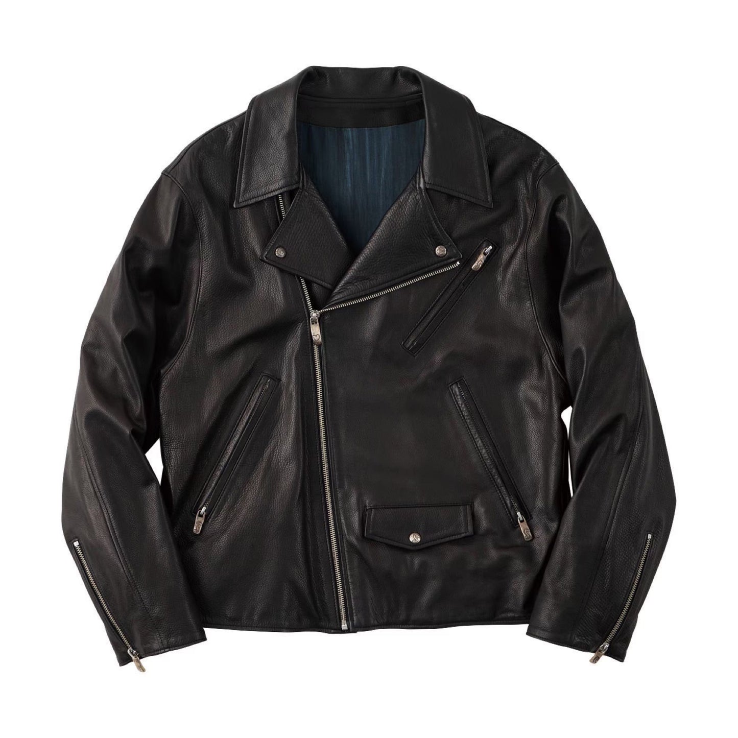 PC RIDERS JACKET W/LOVE&PEACE SILVER