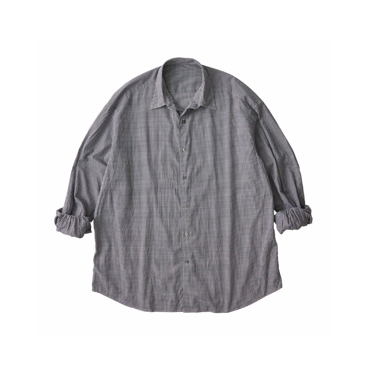 DIRECTOR’S GINGHAM CHECK  SHIRT (PC ORIGINAL 140/2) W/GOLD CUFFLINKS