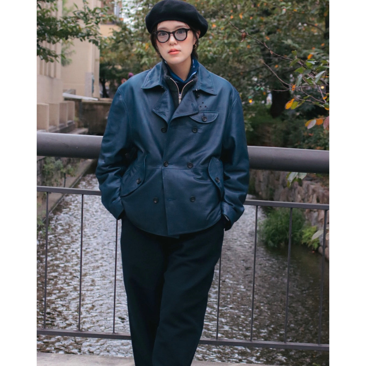 "ISETAN KYOTO EXCLUSIVE" LEATHER DOUBLE JACKET