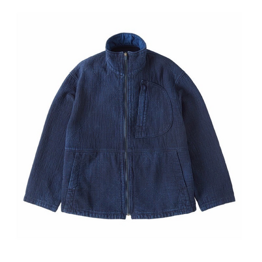 NEW SASHIKO LIGHT ZIP UP JACKET -BLUE-