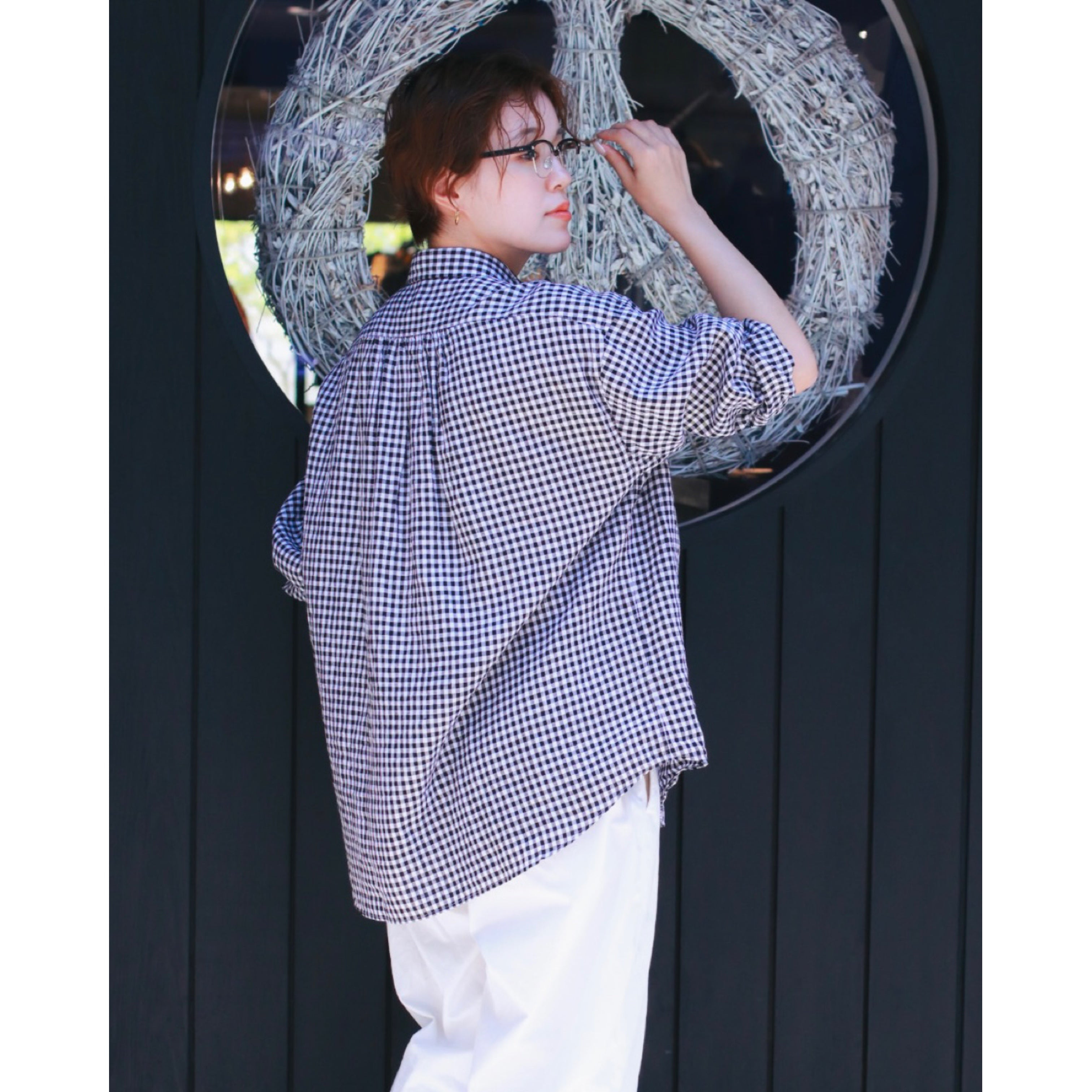 ROLL UP LINEN GINGHAM CHECK SHIRT – PORTER CLASSIC KYOTO