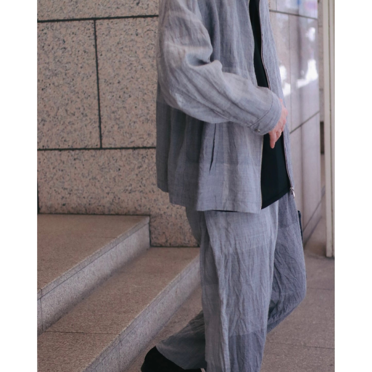 RAMIE BLOCK CHECK EASY PANTS