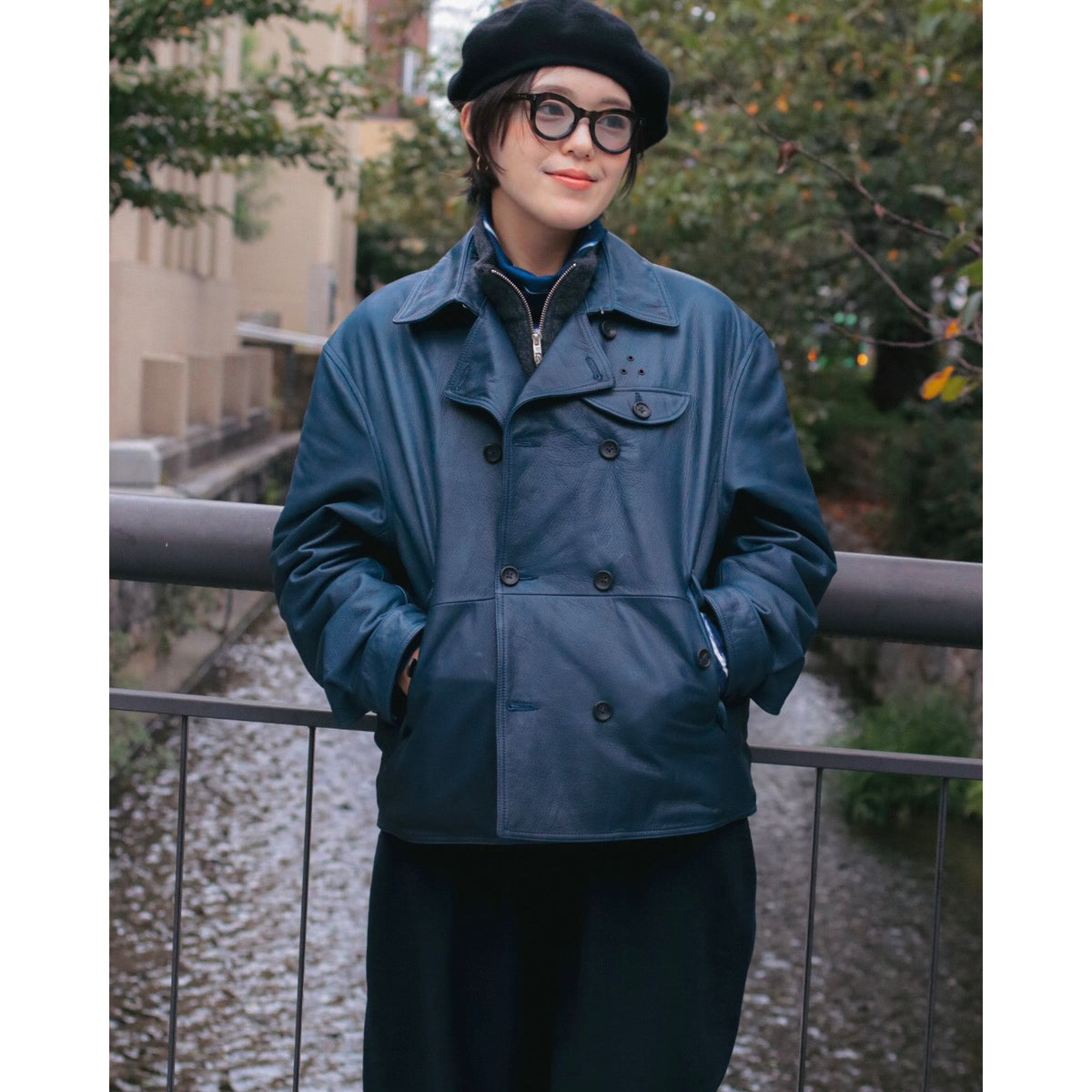 "ISETAN KYOTO EXCLUSIVE" LEATHER DOUBLE JACKET