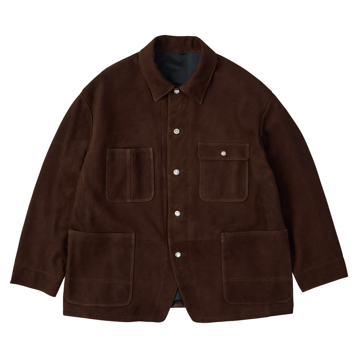 LEATHER SUEDE COVERALLS  W / SILVER BUTTONS (ENTREFINO)