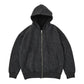 BABY ALPACA / CASHMERE DOUBLE FACE  ZIP UP PARKA W / SILVER ZIPPER