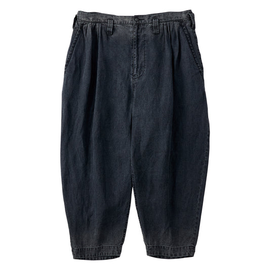 BLACK LINEN BEBOP PANTS