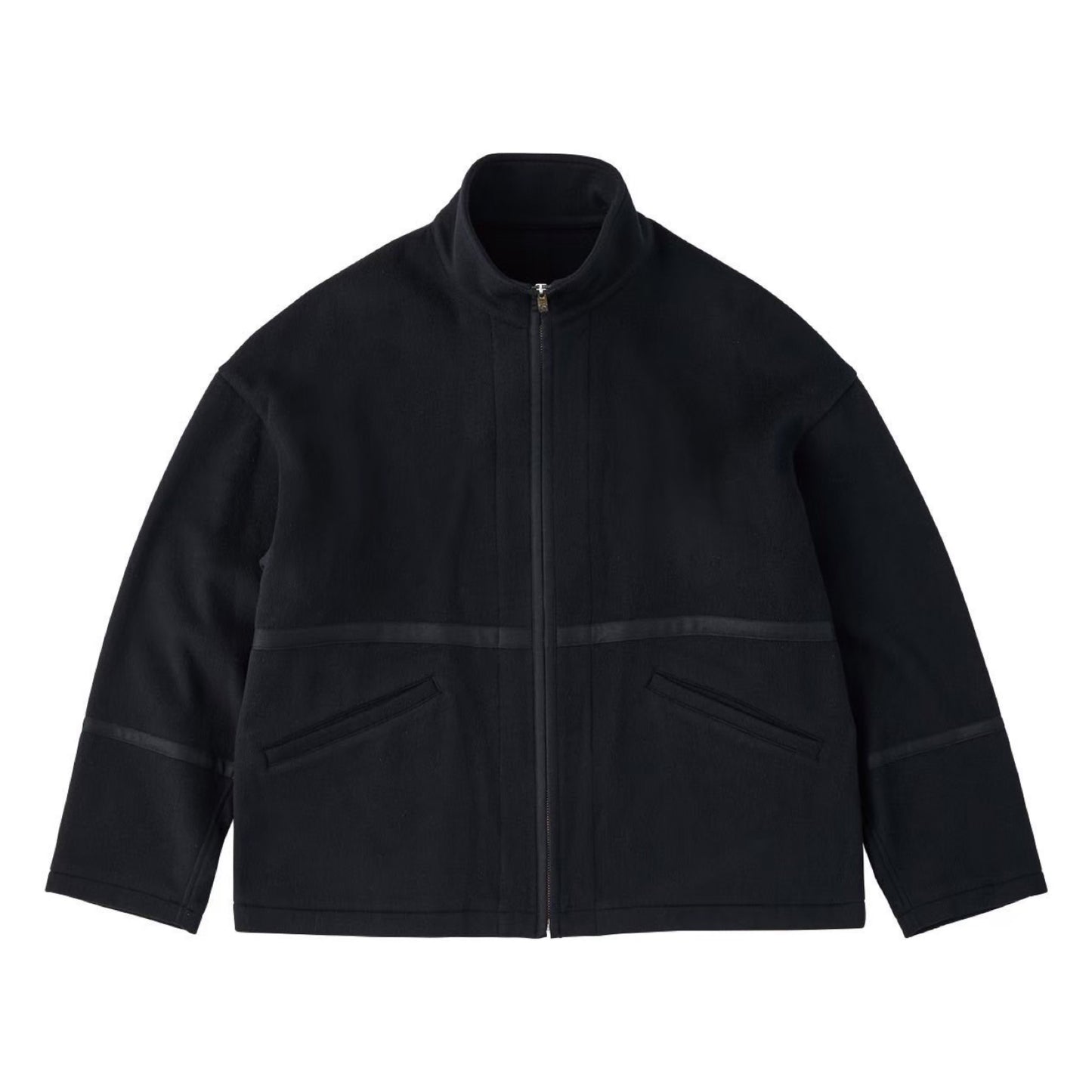 CASHMERE ZIP UP JACKET W/SILVER ZIPPER (BABY CASH)