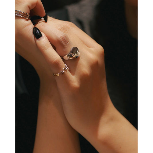 SILVER SIGNET RING