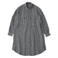 ROLL UP LINEN GINGHAM CHECK SHIRT DRESS