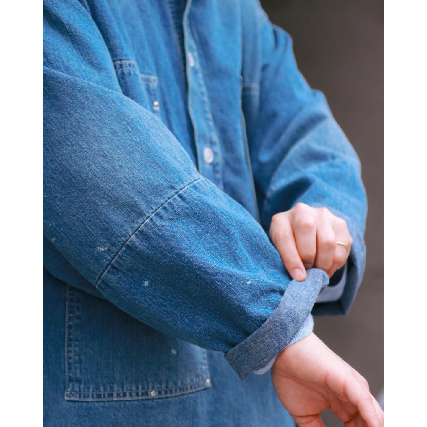 BREAKFAST DENIM PRISONER SHIRTS W / LOVE & PEACE SILVER CUSTOM