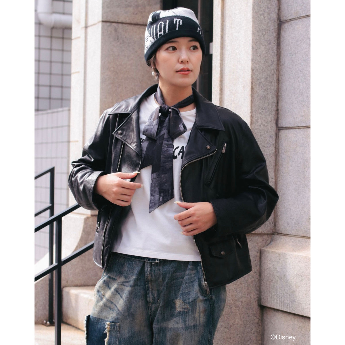 PC RIDERS JACKET W / LOVE & PEACE SILVER