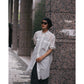 ROLL UP STRIPE SHIRT DRESS