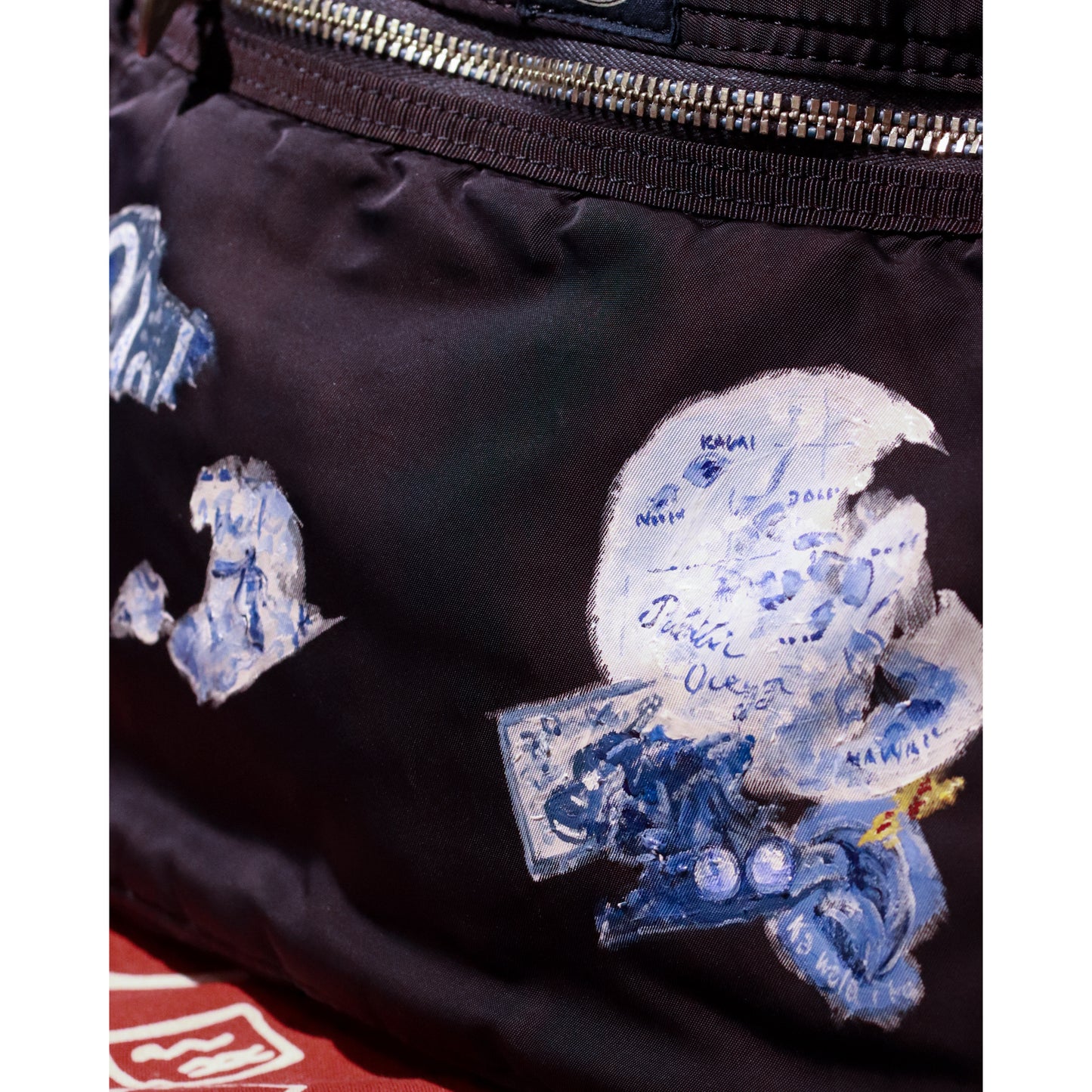 "KYOTO EXCLUSIVE" SUPER NYLON SIMPLE SHOULDER BAG PAINT CUSTOM BLUE