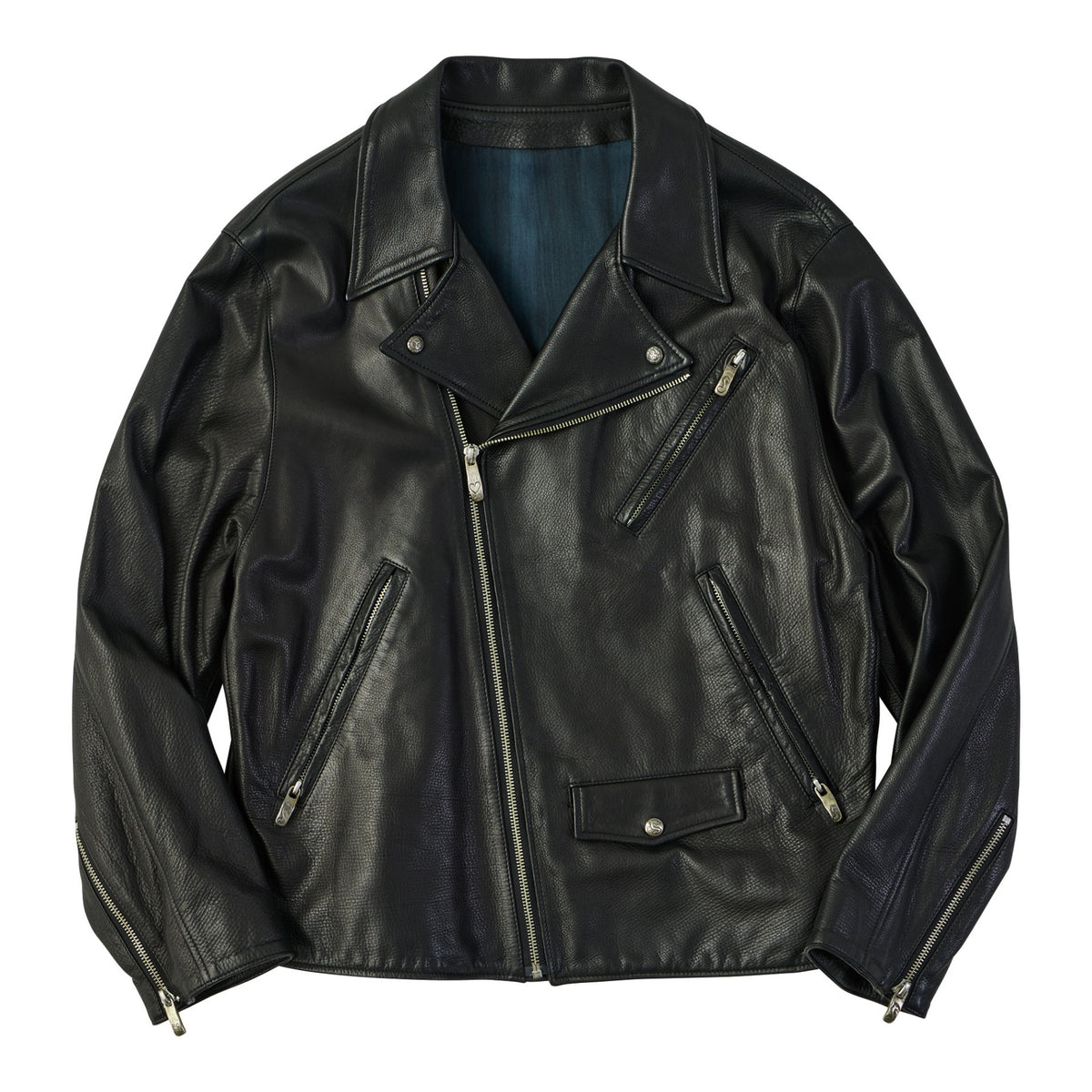 PC RIDERS JACKET W / LOVE & PEACE SILVER