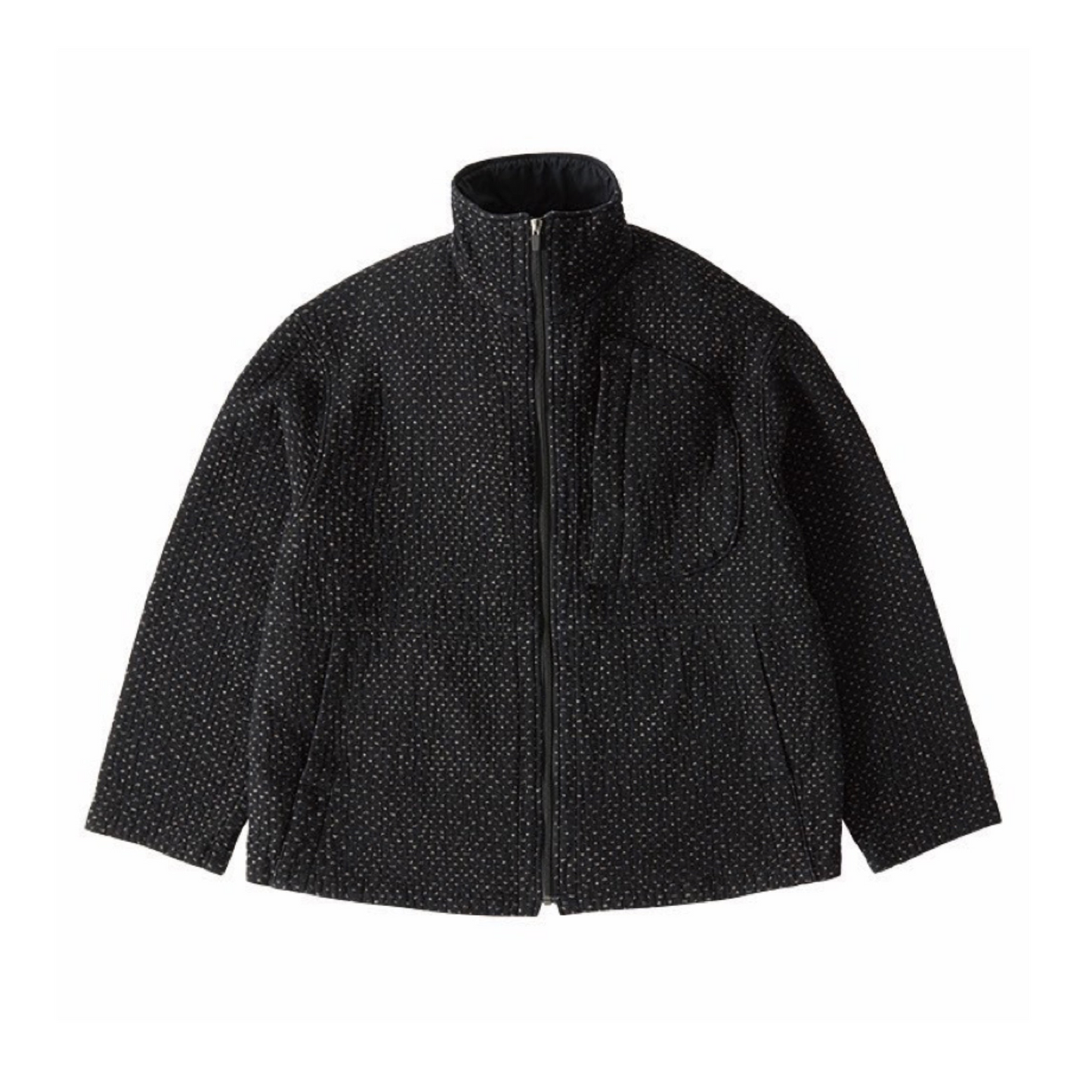 NEW SASHIKO ZIP UP JACKET -BLACK-